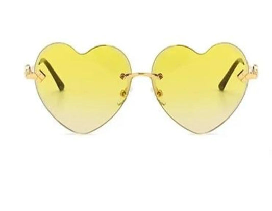 Rimless Heart Sunglasses - Trendy Style and Sun Protection - Perla Margherita