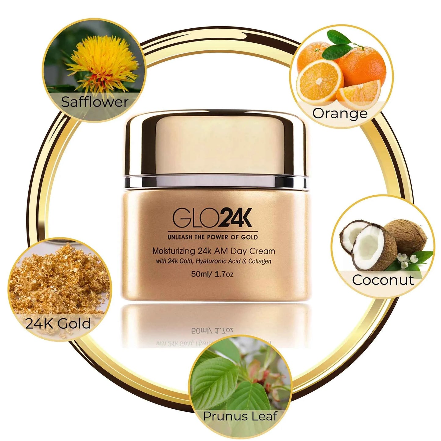 Moisturizing 24k Gold Cream with Hyaluronic Acid and Collagen for All-Day Hydration – Luxurious 24k Gold Moisturizing Cream - Perla Margherita