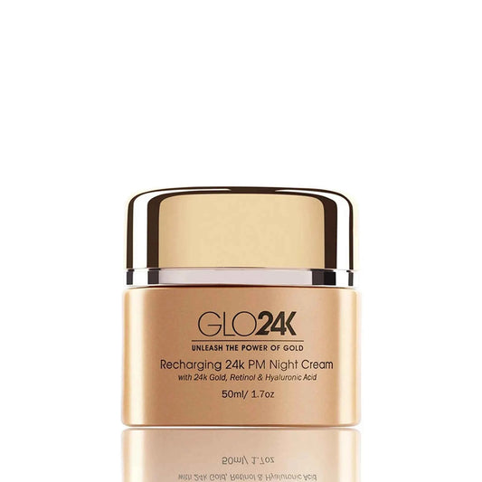 Recharging 24k PM Night Cream with 24k Gold, Retinol & Hyaluronic Acid - Perla Margherita