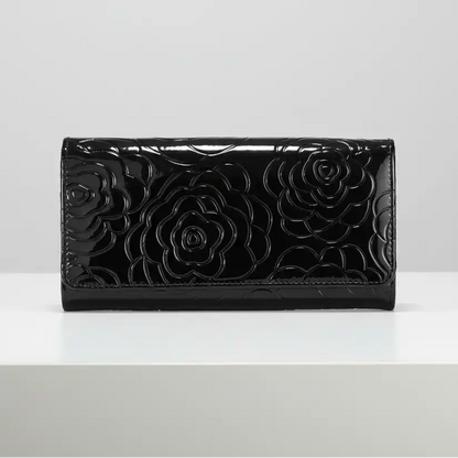Leather Floral Womens Wallet - Multiple color - Perla Margherita
