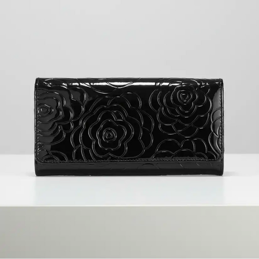 Leather Floral Womens Wallet - Multiple color - Perla Margherita