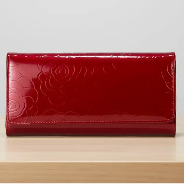Leather Floral Womens Wallet - Multiple color - Perla Margherita