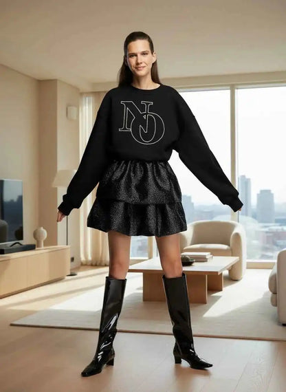 Tiered Balloon Mini Skirt - Perla Margherita