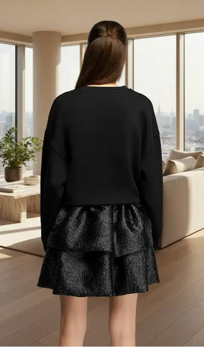 Tiered Balloon Mini Skirt - Perla Margherita