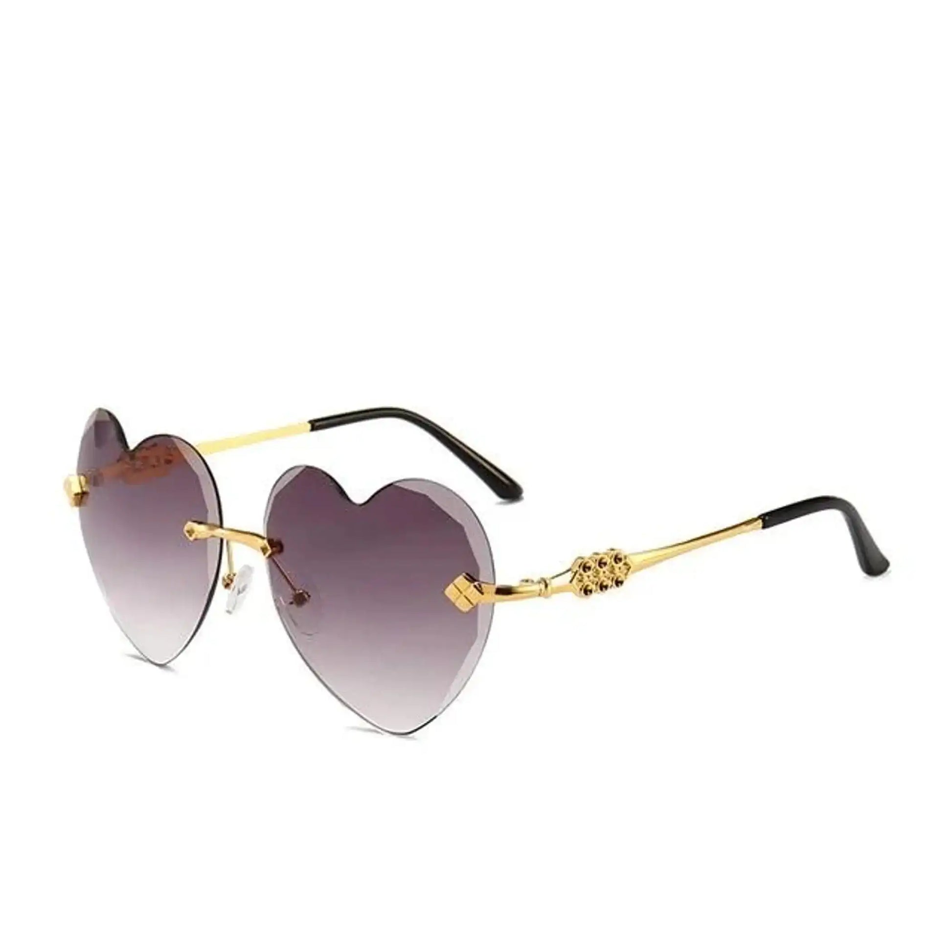 Rimless Heart Sunglasses - Trendy Style and Sun Protection - Perla Margherita