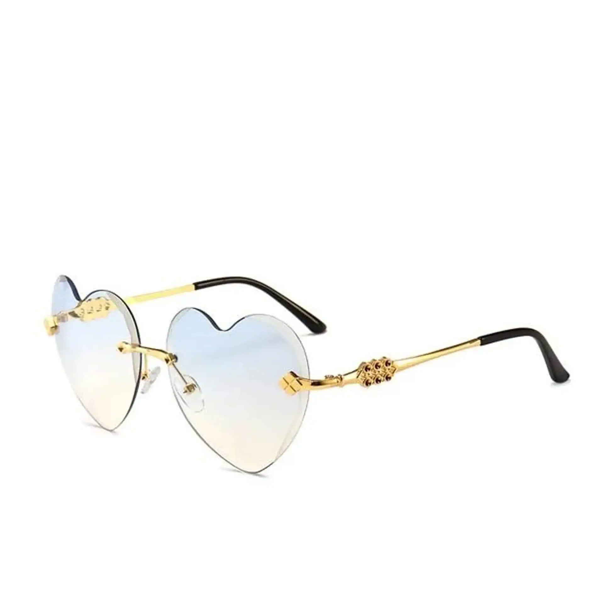Rimless Heart Sunglasses - Trendy Style and Sun Protection - Perla Margherita