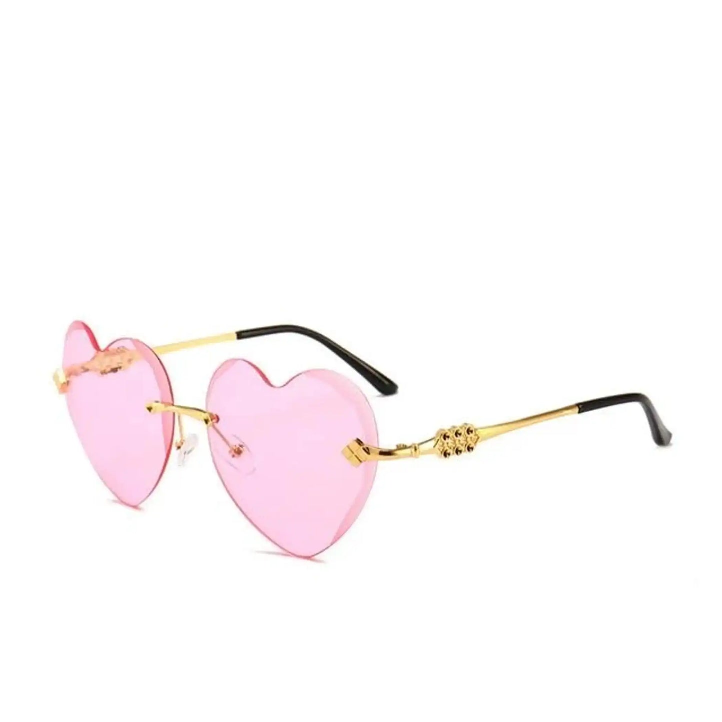 Rimless Heart Sunglasses - Trendy Style and Sun Protection - Perla Margherita