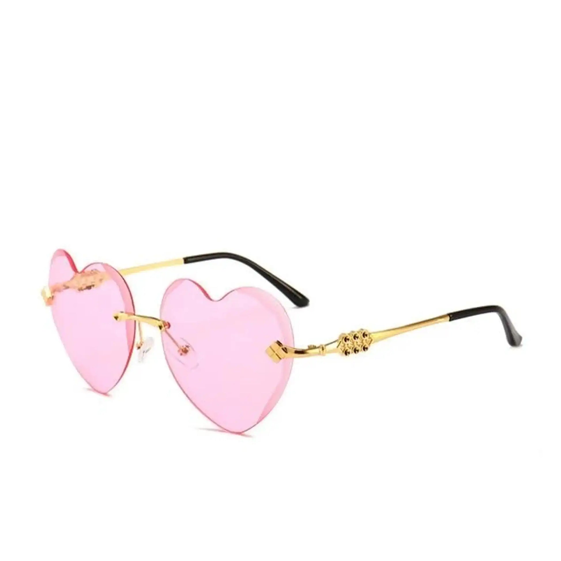Rimless Heart Sunglasses - Trendy Style and Sun Protection - Perla Margherita