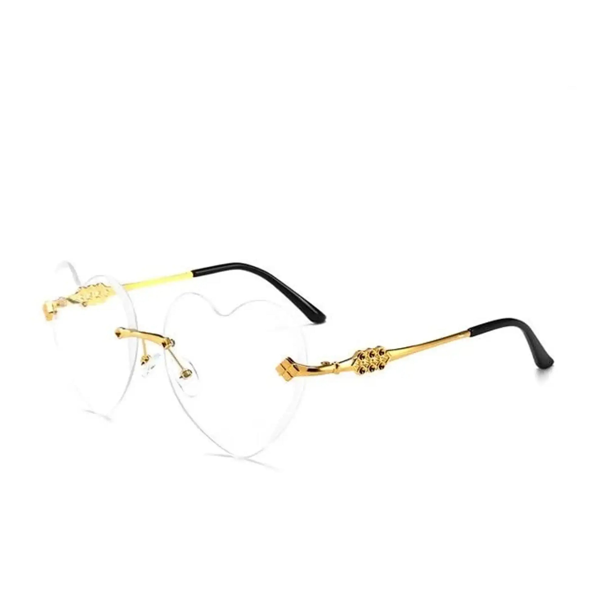 Rimless Heart Sunglasses - Trendy Style and Sun Protection - Perla Margherita