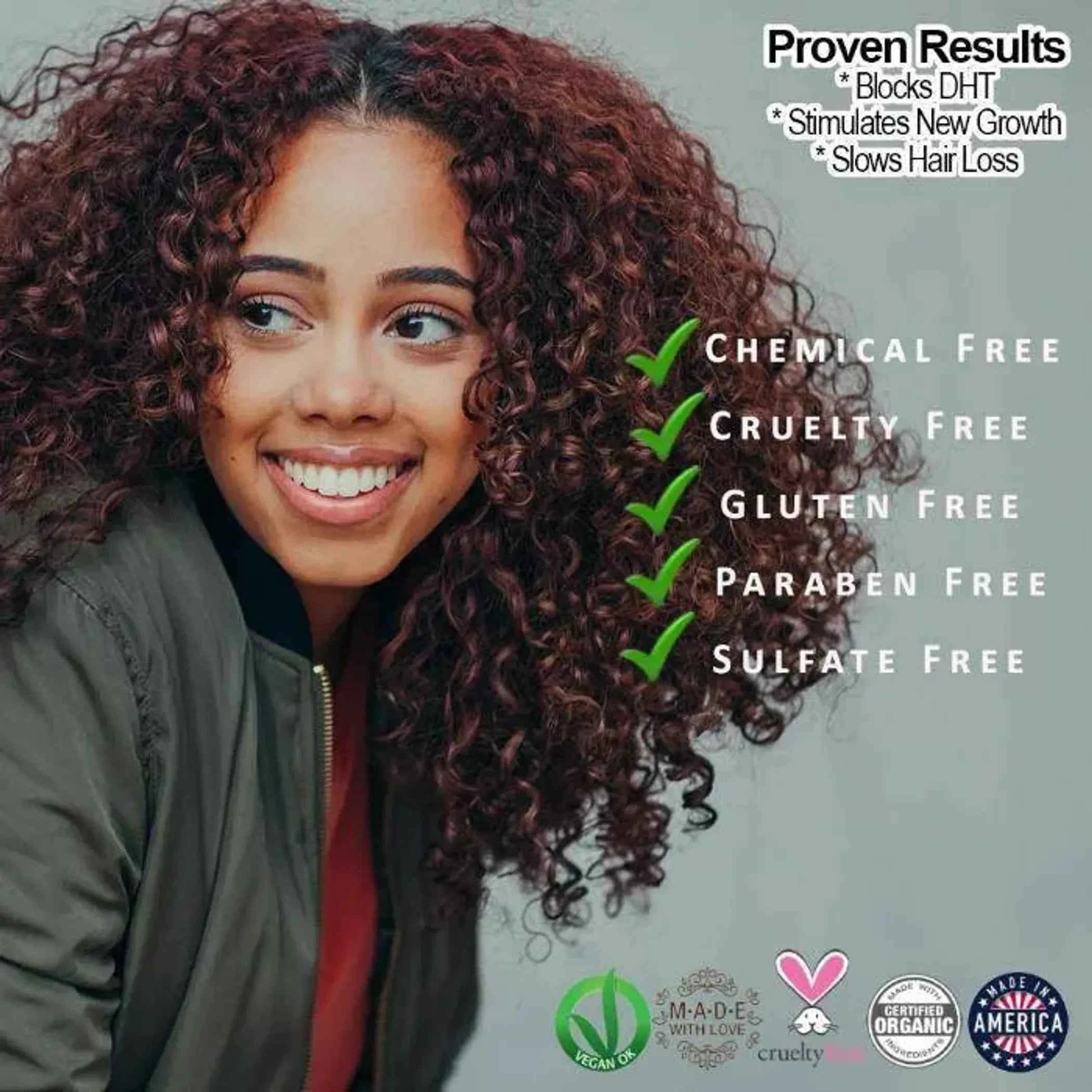 Organic Hair Growth Shampoo with Natural Caffeine for Healthy Hair - Perla Margherita