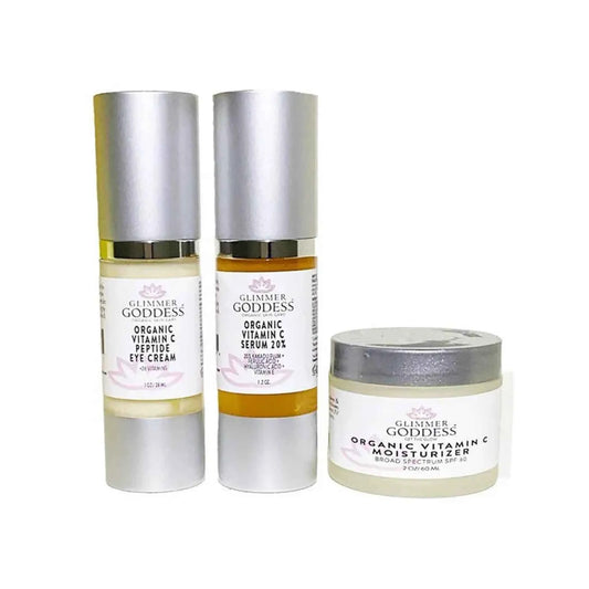Vitamin C Anti Aging Kit for Brighter Skin - 3 Step Regimen - Perla Margherita