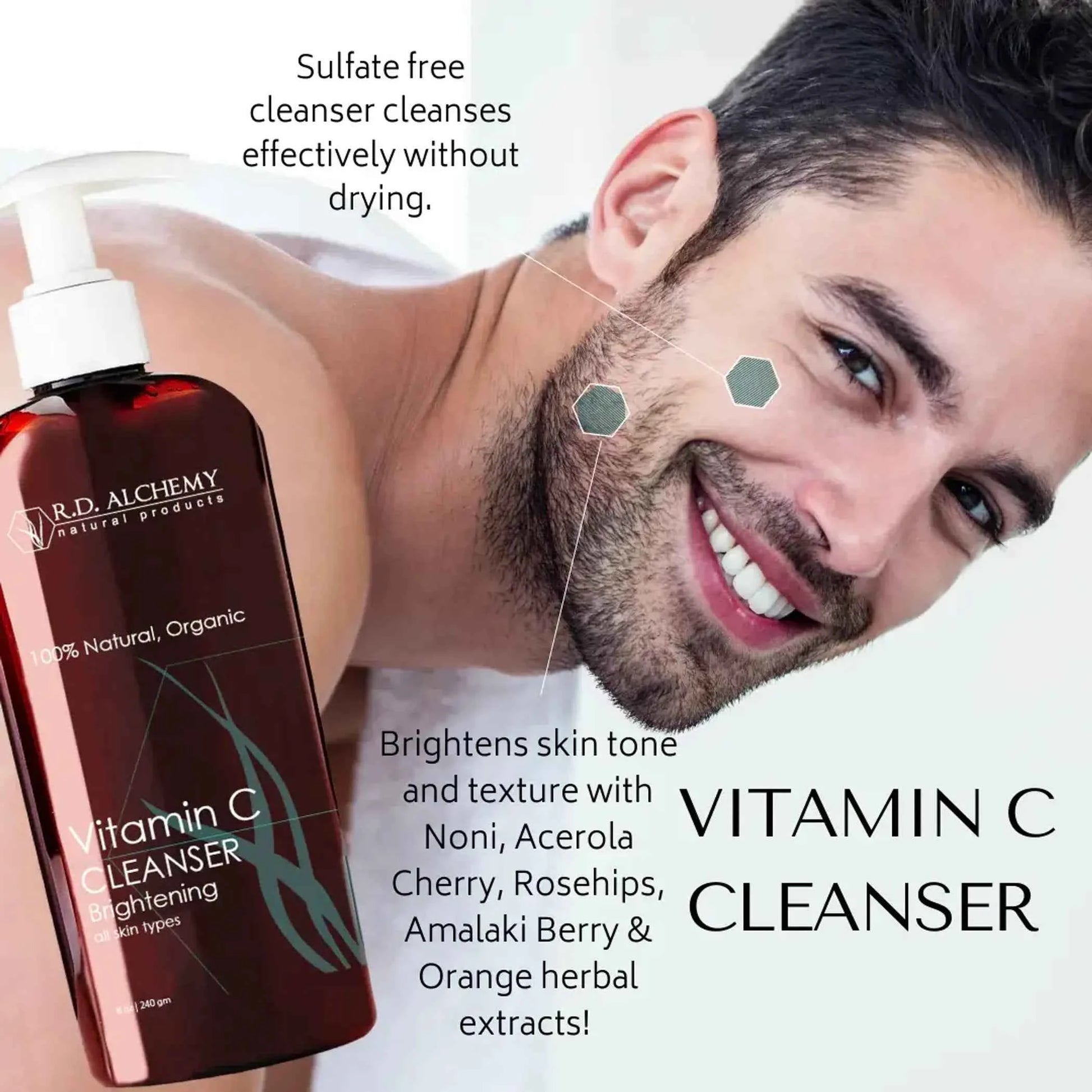 Vitamin C Facial Cleanser for Radiant, Glowing Skin - Perla Margherita
