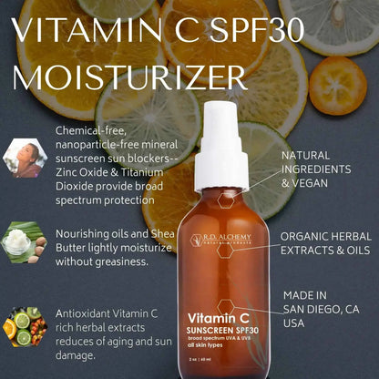Vitamin C Moisturizer with SPF 30 Sunscreen for Radiant Skin - Perla Margherita