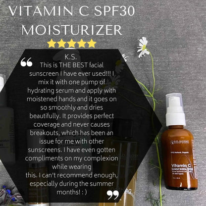 Vitamin C Moisturizer with SPF 30 Sunscreen for Radiant Skin - Perla Margherita