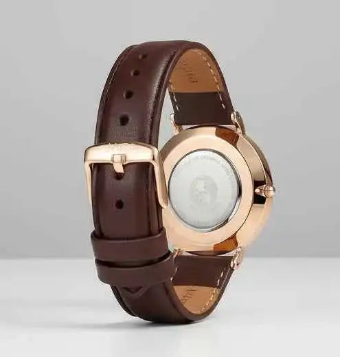 Womens Leather Band Watch - BRUSSELS - Perla Margherita